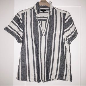 JCrew: striped linen tunic top LT
